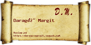 Daragó Margit névjegykártya